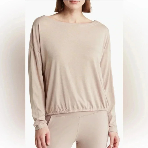 Apana | Nimbus Long Sleeve Top with Side Tie Waist, Light Green - Picture 8 of 8